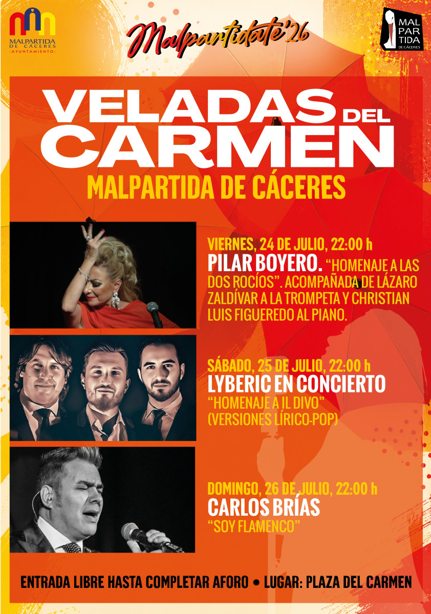 Cartel Veladas del Carmen